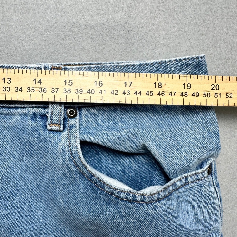 LL Bean Classic Fit Jeans Mens 40x30 Light Wash Blue Cotton Denim Straight Leg - Picture 5 of 12